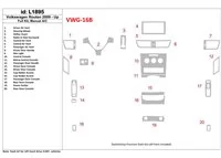 Volkswagen Routan 2009-UP Volledige set, handgeschakelde versnellingsbak AC Interieur BD Dash Trim Kit - 1 Volkswagen Routan 2009-UP Volledige set, handgeschakelde versnellingsbak AC Interieur BD Dash Trim Kit - 1