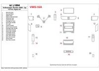 Volkswagen Routan 2009-UP Ensemble complet, kit de garniture de tableau de bord BD intérieur AC automatique - 1 Volkswagen Routan 2009-UP Ensemble complet, kit de garniture de tableau de bord BD intérieur AC automatique - 1