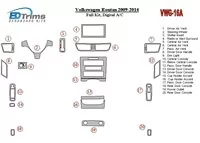 Volkswagen Routan 2009-UP Volledige set, automatisch AC Interieur BD Dash Trim Kit - 2 Volkswagen Routan 2009-UP Volledige set, automatisch AC Interieur BD Dash Trim Kit - 2