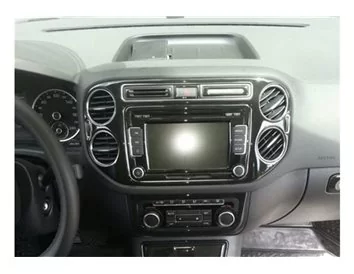 Volkswagen Tiguan 09.2007 Kit de décoration intérieure 3D pour tableau de bord Dash Trim Dekor 17-Parts - 1