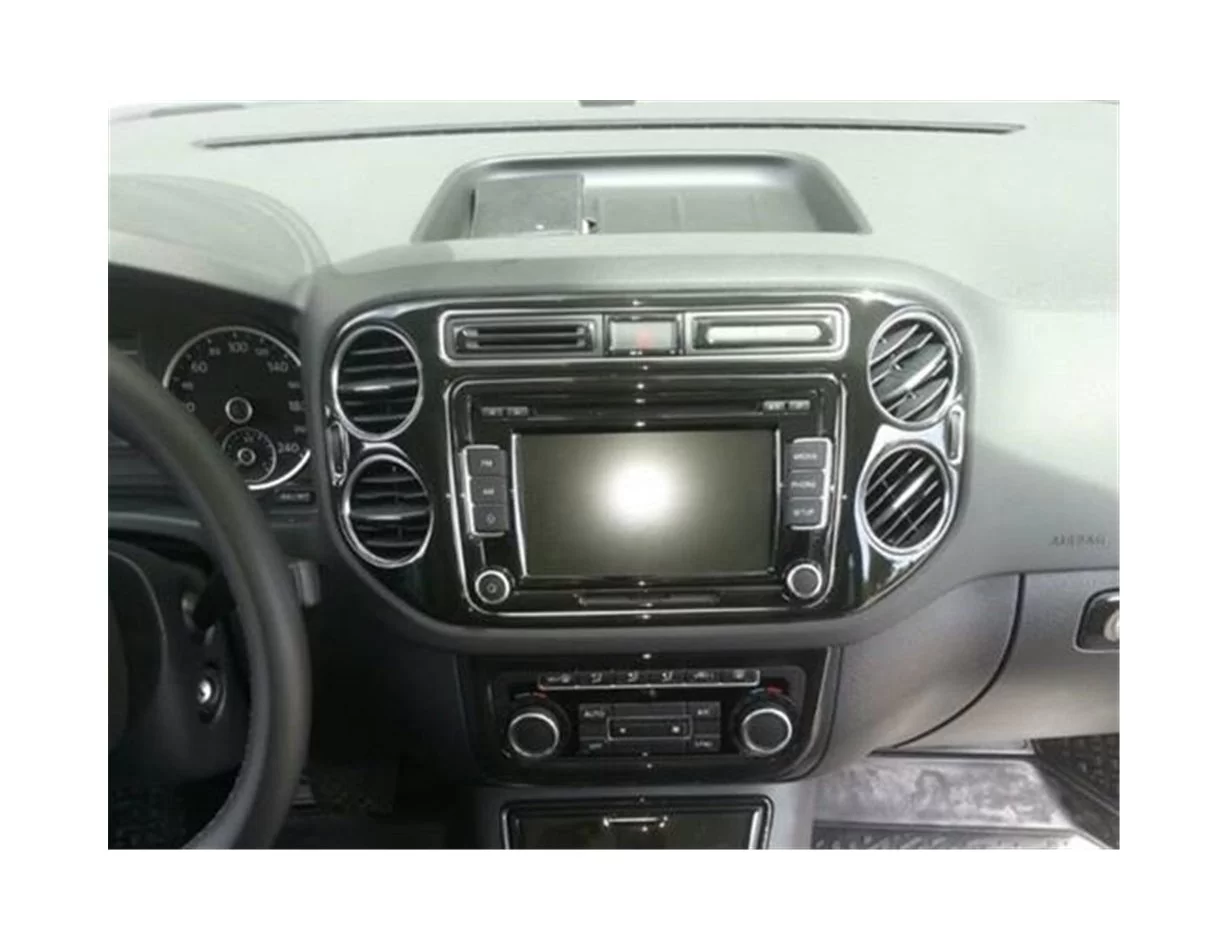 Volkswagen Tiguan 09.2007 Kit de décoration intérieure 3D pour tableau de bord Dash Trim Dekor 17-Parts - 1
