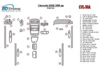 Chevrolet HHR 2009-UP Kit complet de garnitures de tableau de bord intérieur BD - 2 Chevrolet HHR 2009-UP Kit complet de garnitures de tableau de bord intérieur BD - 2