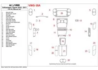 Volkswagen Tiguan 2010-UP Ensemble complet, boîte de vitesses manuelle AC Control Interior BD Dash Trim Kit - 1 Volkswagen Tiguan 2010-UP Ensemble complet, boîte de vitesses manuelle AC Control Interior BD Dash Trim Kit - 1