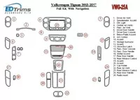 Volkswagen Tiguan 2013-UP Ensemble complet, avec kit de garniture de tableau de bord intérieur NAVI BD - 2 Volkswagen Tiguan 2013-UP Ensemble complet, avec kit de garniture de tableau de bord intérieur NAVI BD - 2