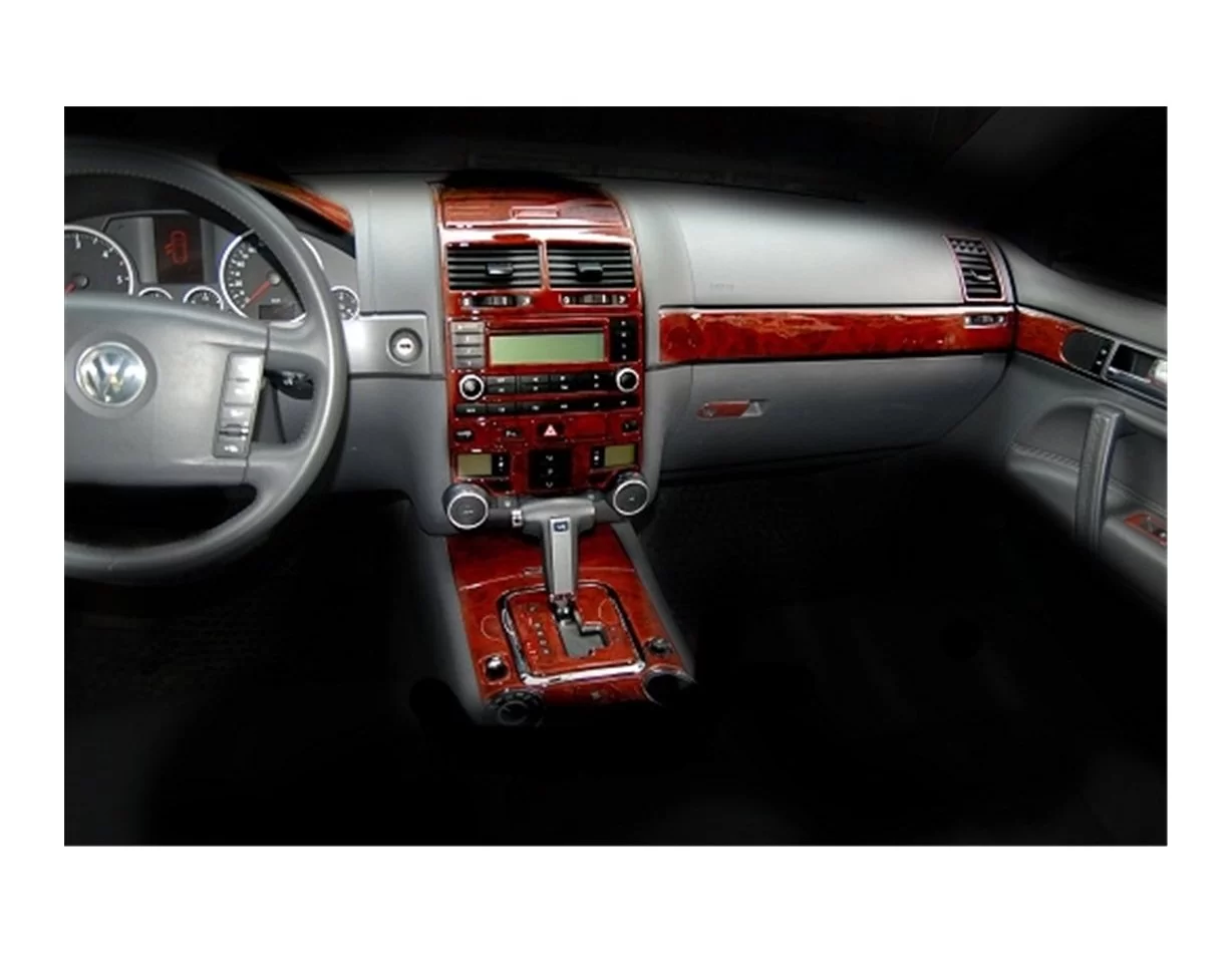Volkswagen Toureg 09.2010 Kit de garniture de tableau de bord intérieur 3D Dash Trim Dekor 24-Parts - 1