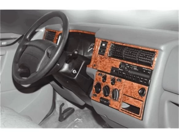Volkswagen Transporter T4 01.96-08.98 3D Interior Dashboard Trim Kit Dash Trim Dekor 20-Parts - 1 - Interior Dash Trim Kit
