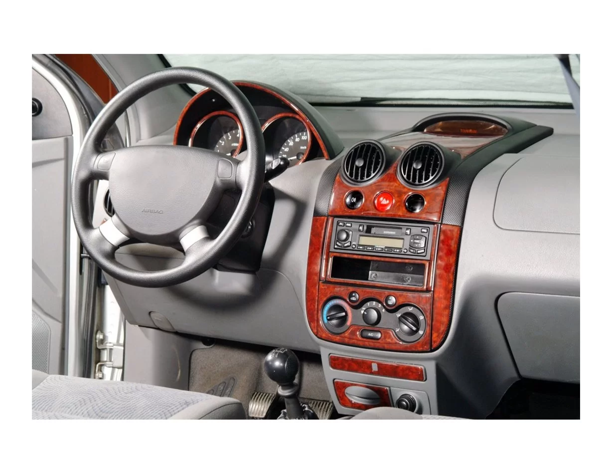 Chevrolet Kalos 01.2002 Kit de garniture de tableau de bord intérieur 3D Dash Trim Dekor 6-Parts - 1