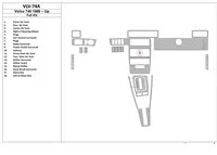 Volvo 740 760 1982 – 1992 Kit de garniture de tableau de bord intérieur 3D Dash Trim Dekor 18 pièces - 2