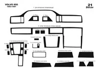 Volvo 850 09.93-02.97 3D Interior Dashboard Trim Kit Dash Trim Dekor 21-Parts - 2 - Interior Dash Trim Kit