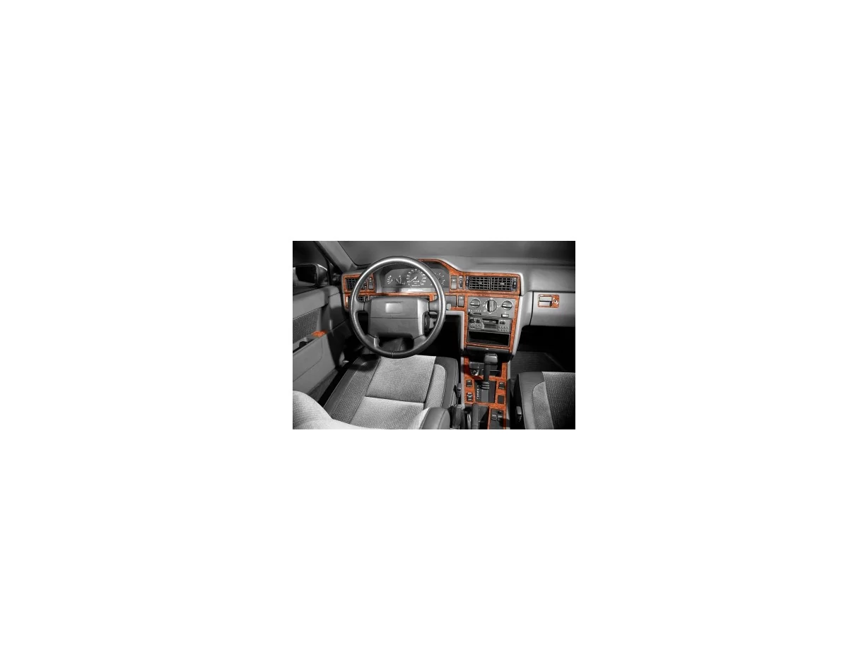 Volvo 850 10.91-08.93 Kit de garniture de tableau de bord intérieur 3D Dash Trim Dekor 19-Parts - 1