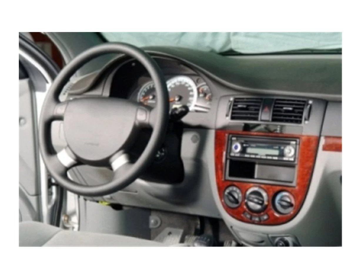 Chevrolet Lacetti HB 03.2004 Kit de garniture de tableau de bord intérieur 3D Dash Trim Dekor 10-Parts - 1
