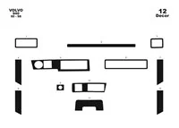 Volvo 940 10.90-04.98 3D Interior Dashboard Trim Kit Dash Trim Dekor 12-Parts - 2 - Interior Dash Trim Kit
