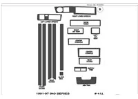 Volvo 940 10.90-04.98 Kit de garniture de tableau de bord intérieur 3D Dash Trim Dekor 16-Parts - 2