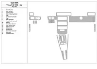 Volvo 940 10.90-04.98 Kit de garniture de tableau de bord intérieur 3D Dash Trim Dekor 18-Parts - 1