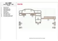 Volvo 960 1995-1997 Kit complet de garnitures de tableau de bord intérieur BD - 1