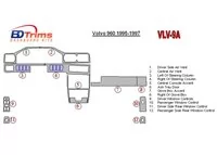 Volvo 960 1995-1997 Kit complet de garnitures de tableau de bord intérieur BD - 2