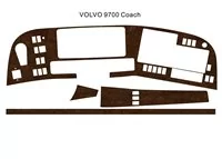 Volvo 9700 Bus Coach 2013 Kit de garniture de tableau de bord intérieur 3D Dash Trim Dekor 4-Parts - 1