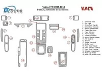 Volvo C70 2011-UP Volledige set, automatische versnellingsbak Interieur BD Dash Trim Kit - 1