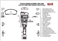 Ensemble de base Volvo Cross Country 2001-2004, avec lecteur CD, kit de garniture de tableau de bord intérieur BD conforme OEM - Ensemble de base Volvo Cross Country 2001-2004, avec lecteur CD, kit de garniture de tableau de bord intérieur BD conforme OEM -