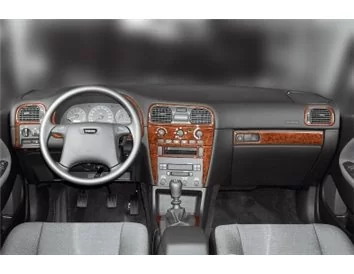 Volvo S 40-V 40 04.00-05.03 Kit de garniture de tableau de bord intérieur 3D Dash Trim Dekor 10-Parts - 1