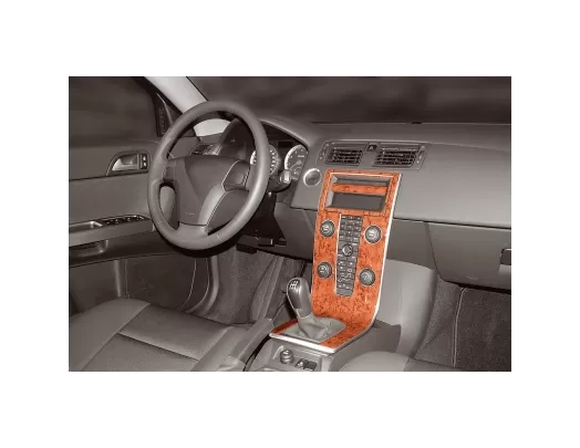 Volvo S 40-V 50-C 30 06.2003 Kit de garniture de tableau de bord intérieur 3D Décoration de tableau de bord 13 pièces - 1