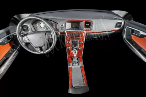 Volvo S 60 01.2012 Kit de garniture de tableau de bord intérieur 3D Décoration de tableau de bord 12 pièces - 1