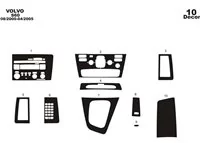 Volvo S 60 08.00-04.05 Kit de garniture de tableau de bord intérieur 3D Dash Trim Dekor 10-Parts - 2