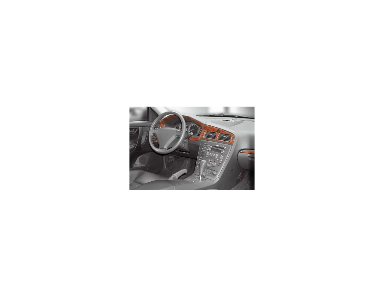 Volvo S 60-V 70 05.05-12.09 Kit de garniture de tableau de bord intérieur 3D Dash Trim Dekor 8-Parts - 1