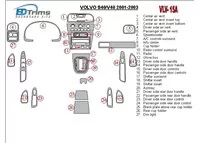 Volvo S40 2001-2003 Ensemble complet de garnitures de tableau de bord intérieur BD - 1 Volvo S40 2001-2003 Ensemble complet de garnitures de tableau de bord intérieur BD - 1