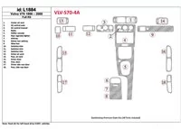 Volvo S70 1998-2000 Ensemble complet, ensemble de 18 pièces Kit de garniture de tableau de bord intérieur BD - 1 Volvo S70 1998-2000 Ensemble complet, ensemble de 18 pièces Kit de garniture de tableau de bord intérieur BD - 1