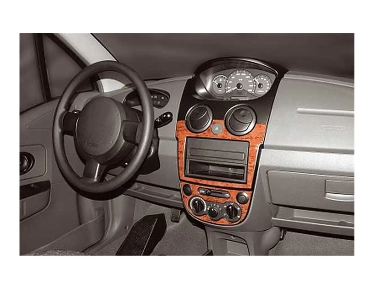 Chevrolet Matiz-Spark 02.2005 3D Interior Dashboard Trim Kit Dash Trim Dekor 3-Parts - 1 - Interior Dash Trim Kit