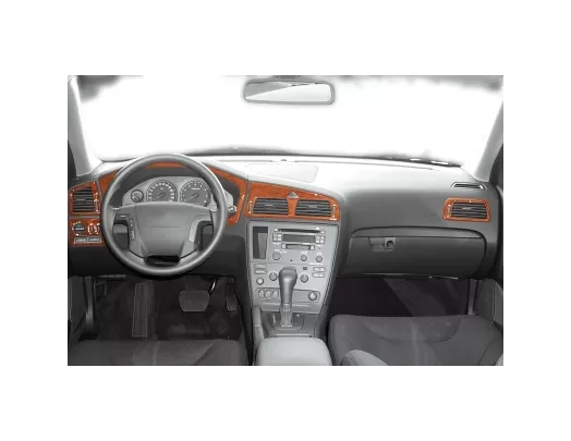 Volvo V 70 01.00-04.05 Kit de garnitures de tableau de bord intérieur 3D Dash Trim Dekor 6-Parts - 1 Volvo V 70 01.00-04.05 Kit de garnitures de tableau de bord intérieur 3D Dash Trim Dekor 6-Parts - 1