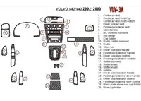 Volvo V40 2002-UP Ensemble complet, ensemble de 26 pièces Kit de garniture de tableau de bord intérieur BD - 1 Volvo V40 2002-UP Ensemble complet, ensemble de 26 pièces Kit de garniture de tableau de bord intérieur BD - 1