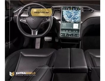 Tesla Model S 2012 - Present Digital Speedometer 12,3" ExtraShield Screeen Protector - 1