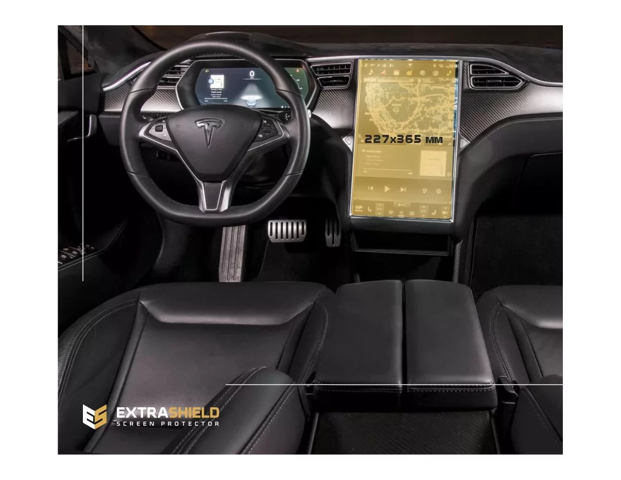 Tesla Model S 2012 - Present Multimedia 17" ExtraShield Screeen Protector - 1
