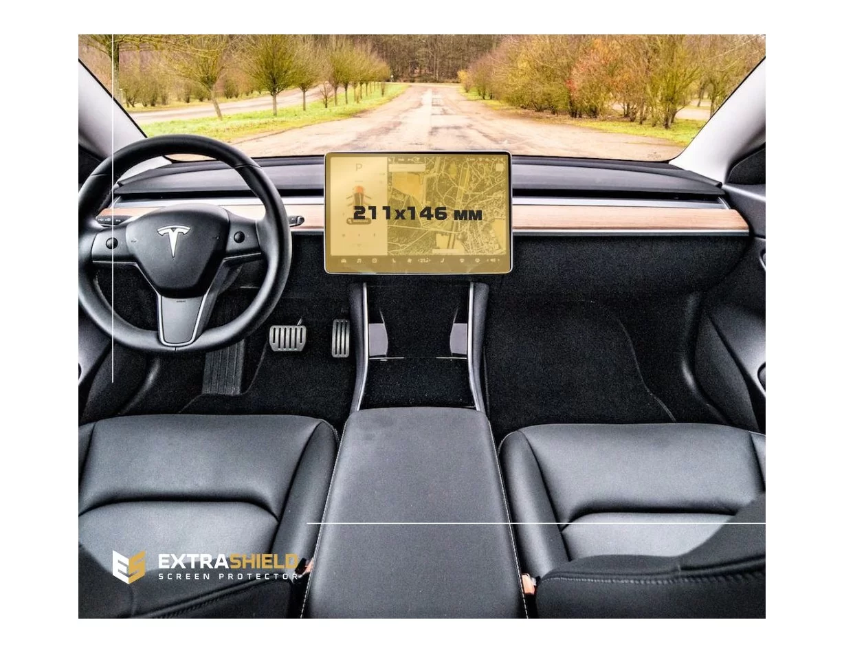 Tesla Model S 2021 - Present Rear climate control ExtraShield Screeen Protector - 1