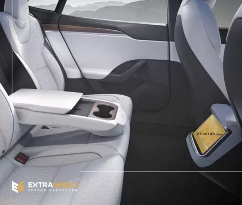 Tesla Model X 2021 - Present Rear climate control ExtraShield Screeen Protector - 1 - Interior Dash Trim Kit