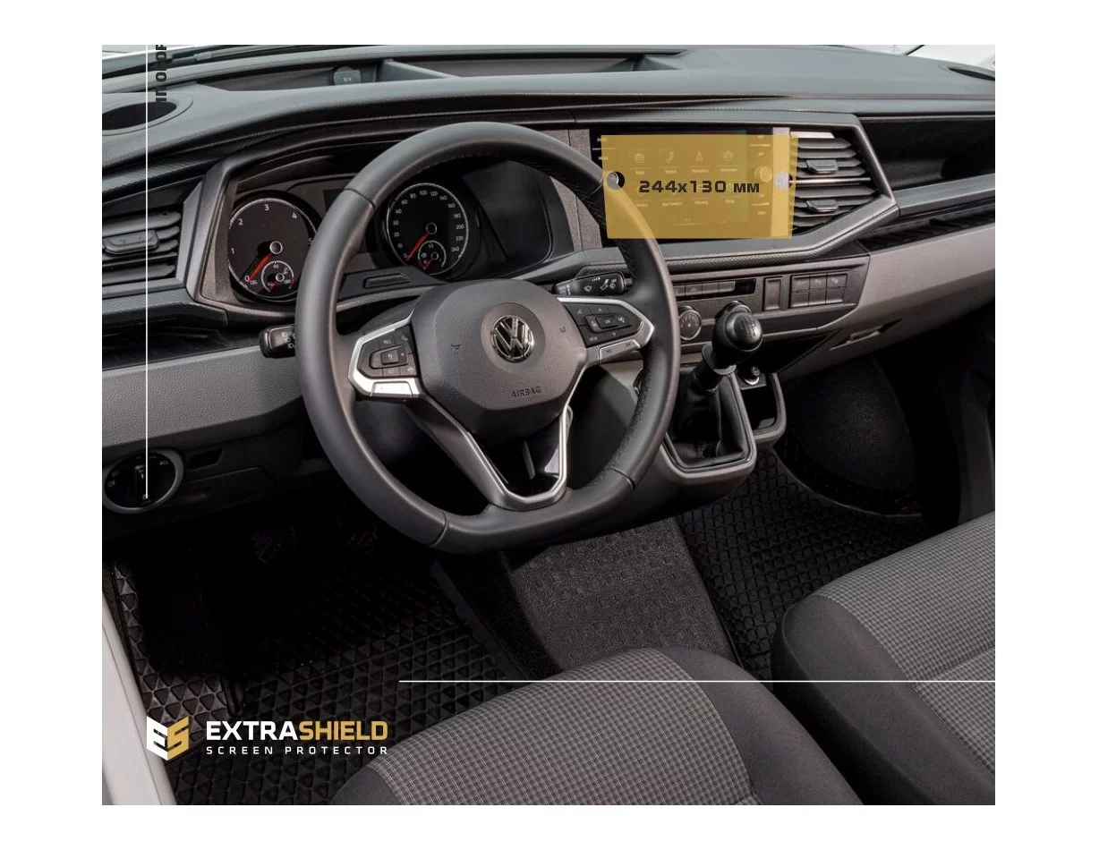 Volkswagen Transporter 6.1 2015 - 2019 Multimedia Composition Color 6,5" ExtraShield Screeen Protector - 1 - Interior Dash Trim 