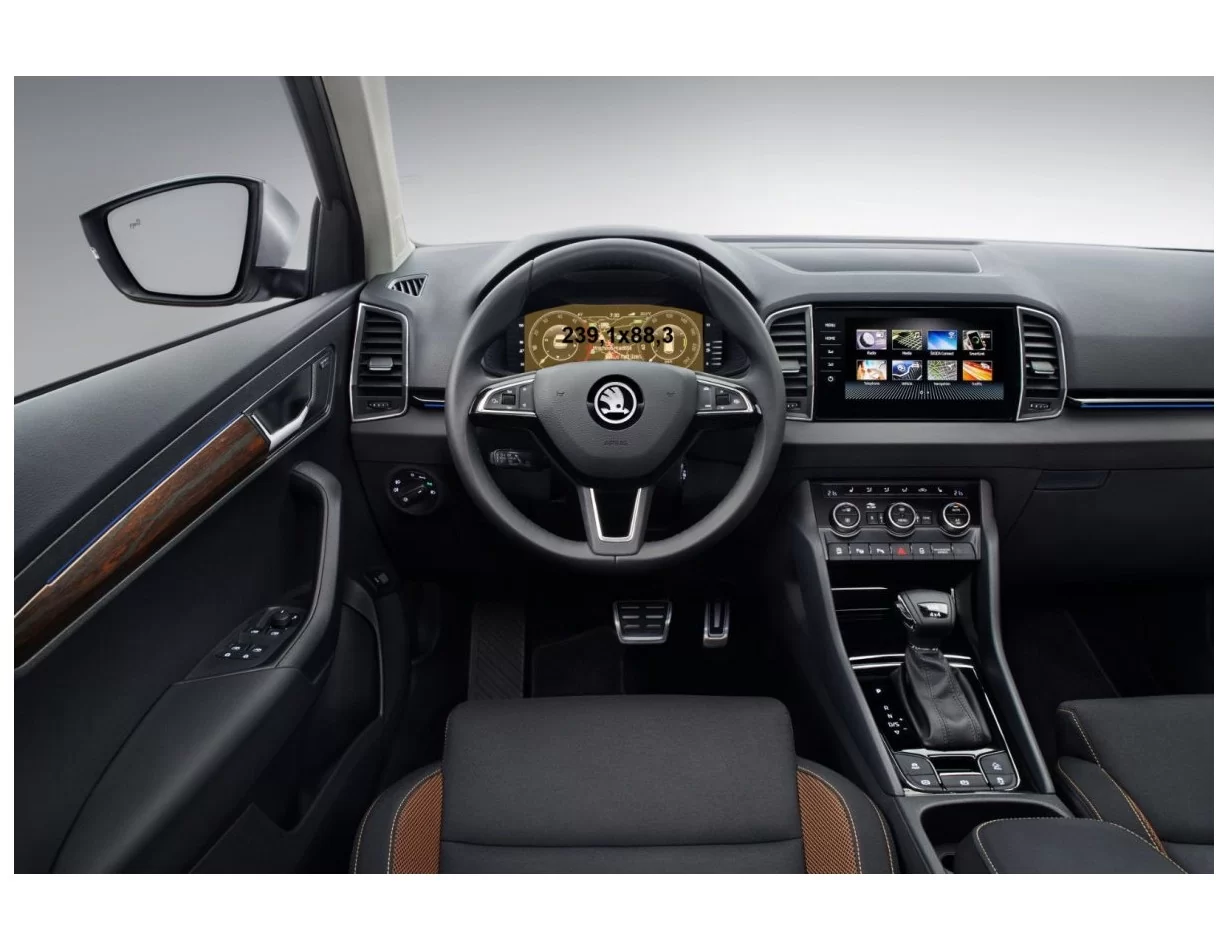 Skoda Karoq (NU7) 2017 - Present Digital Speedometer LCD-Digi 10,25" ExtraShield Screeen Protector - 1