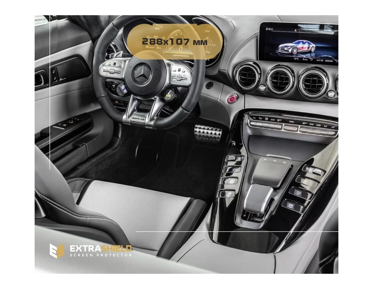 Mercedes-Benz AMG GT (C190/R190) 2016 - 2020 Digital Speedometer 10,25" ExtraShield Screeen Protector - 1