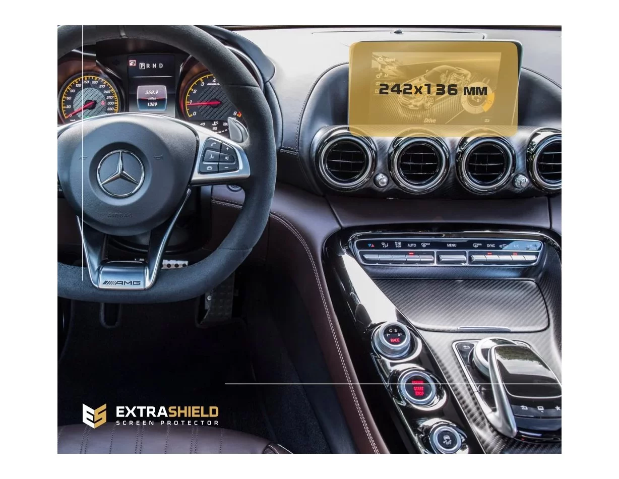 Mercedes-Benz AMG GT (C190/R190) 2014 - 2018 Multimedia 7" ExtraShield Screeen Protector - 1
