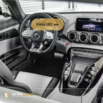 Mercedes-Benz AMG GT (X290) 2018 - Present Digital Speedometer + Multimedia 12,3" ExtraShield Screeen Protector - 1 - Interior D