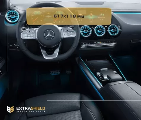 Mercedes-Benz B-Class (T247) 2018 - 2020 Digital Speedometer + Multimedia 12,3" ExtraShield Screeen Protector - 1