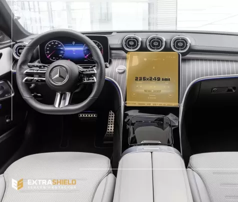 Mercedes-Benz C-class (S206/W206) 2021 - Present Full color LCD monitor 11.9" Touch Screen ExtraShield Screeen Protector - 1 - I Mercedes-Benz C-class (S206/W206) 2021 - Present Full color LCD monitor 11.9" Touch Screen ExtraShield Screeen Protector - 1 - I