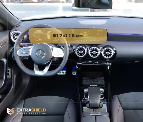 Mercedes-Benz CLA (C118) 2019 - Present Digital Speedometer + Multimedia 10,25" ExtraShield Screeen Protector - 1