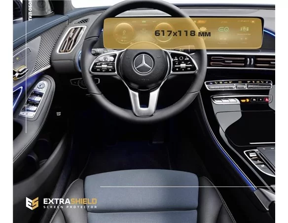 Mercedes-Benz EQC (N293) 2020 - Present Digital Speedometer + Multimedia 12,3" ExtraShield Screeen Protector - 1