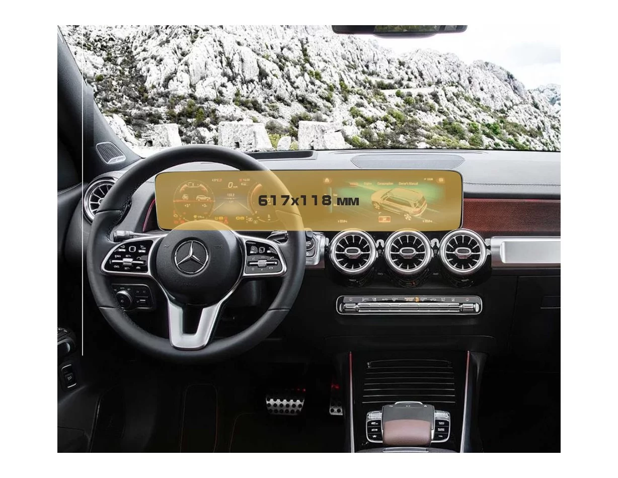Mercedes-Benz GLB (X247) 2019 - Present Digital Speedometer + Multimedia 10,25" ExtraShield Screeen Protector - 1