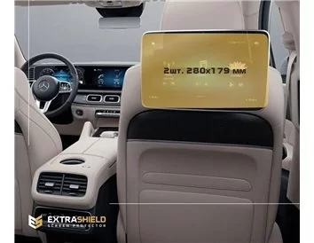 Mercedes-Benz GLE (W167/C167) 2018 - Present Passenger monitors (2pcs,) 10,2" ExtraShield Screeen Protector - 1