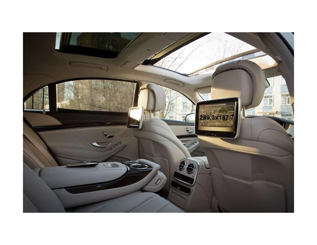 Mercedes-Benz S-class (W222/X222/C217/A217) 2013-2020 Passenger monitors (2pcs,) 10,2" ExtraShield Screeen Protector - 1