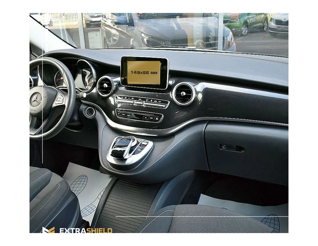 Mercedes-Benz V-class (W447) 2014 - Present Multimedia 5,8" ExtraShield Screeen Protector - 1